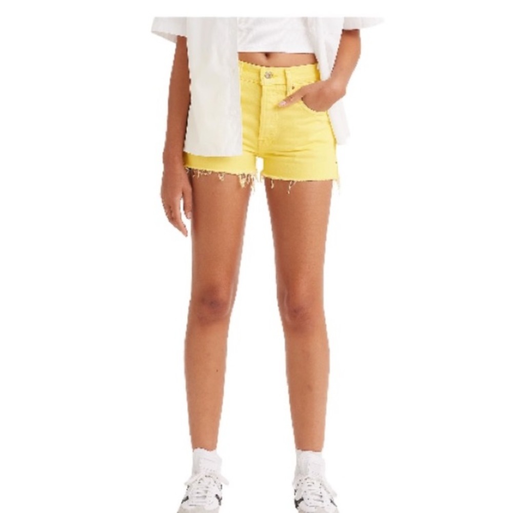 Levi's Yellow Denim Jean Shorts